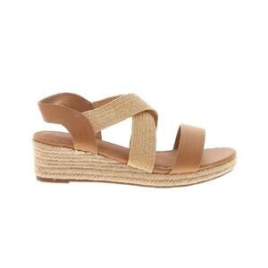 Market & Spruce Women's Celeste Criss-Cross Wedge Espadrille Sandal Size 9 Beige